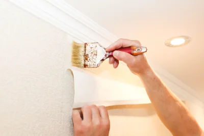 Pose de papier peint à Vézézoux — revêtements muraux et toiles de verre